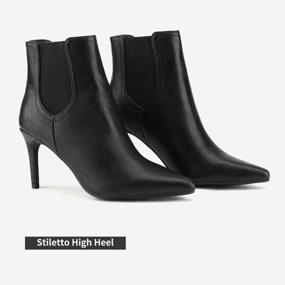 Pointed Toe Stiletto High Heel Ankle Booties size 7 - Picture 1 of 7